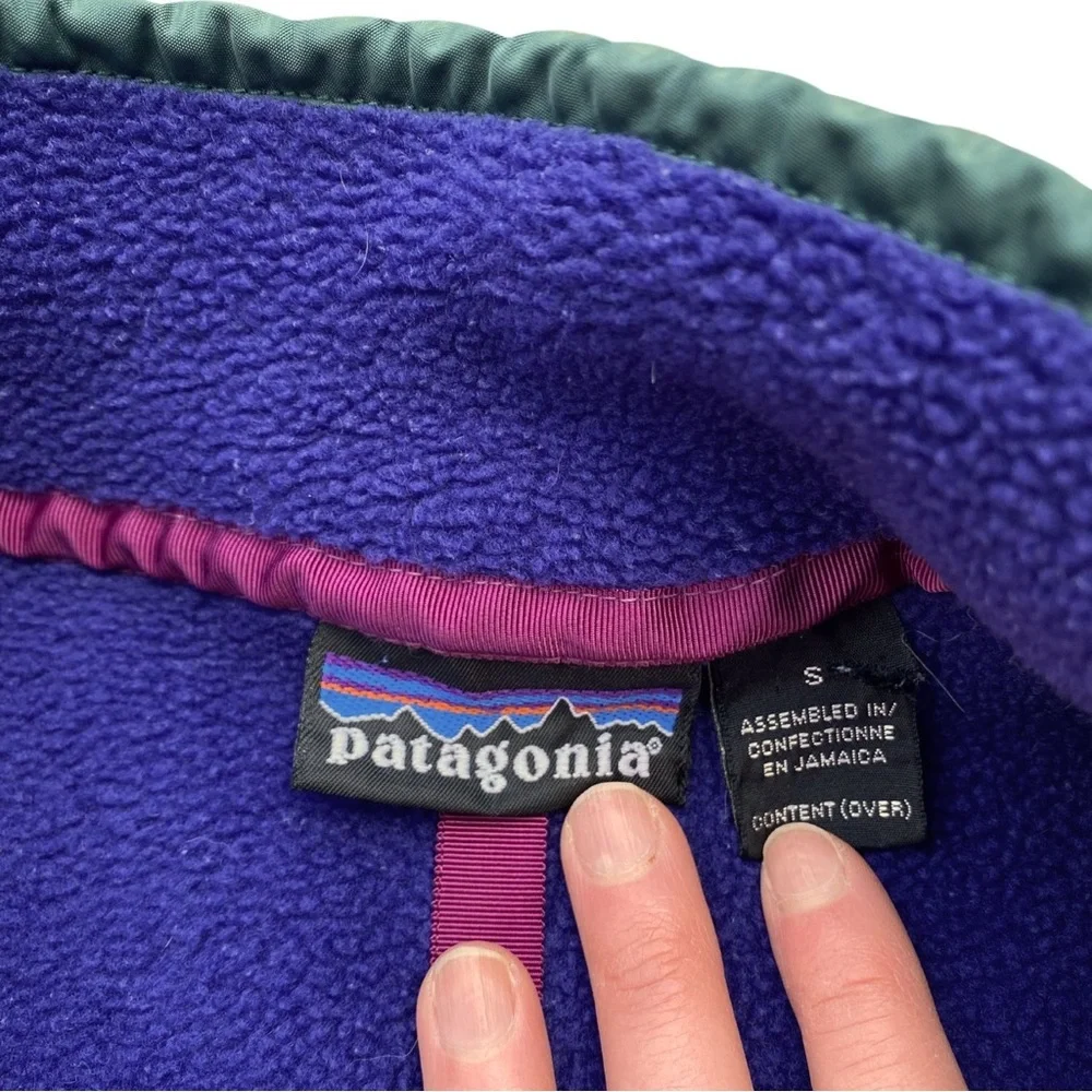 Vintage Patagonia Fleece Pullover Jacket Coat Women Small Outdoor Fitness 90's - Picture 5 of 7